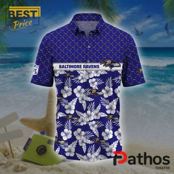 Baltimore Ravens NFL Palm Leaves Hawaiian Shirt