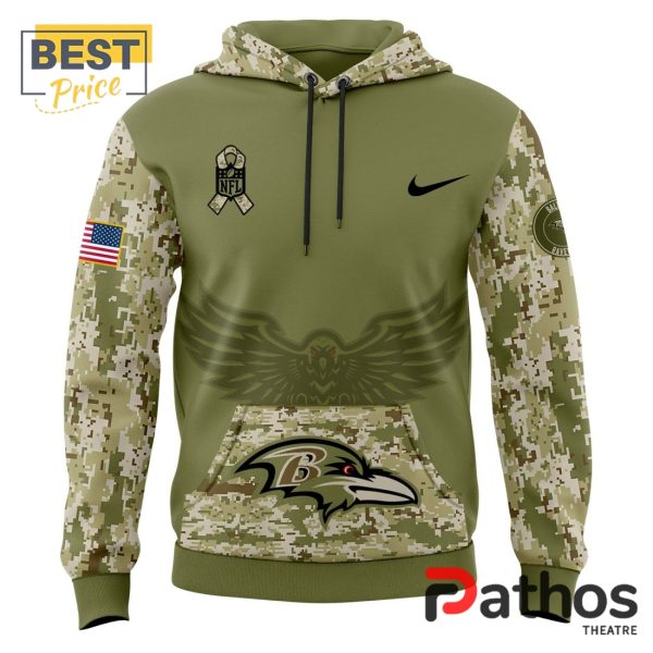 Baltimore Ravens Nike Camo 2024 Salute to Service Hoodie