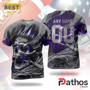 personalized baltimore ravens nfl skull design hoodie 2 FHy5f