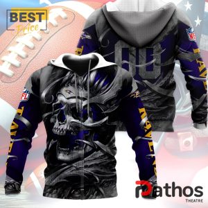 personalized baltimore ravens nfl skull design hoodie 4 bX4qi