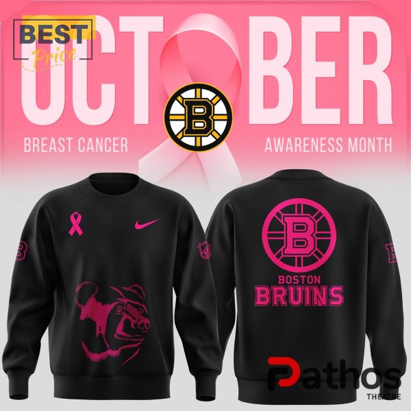 Boston Bruins Breast Cancer Awareness Month Sweatshirt