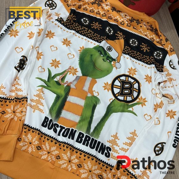 Boston Bruins The Grinch 2024 Christmas Ugly Sweater