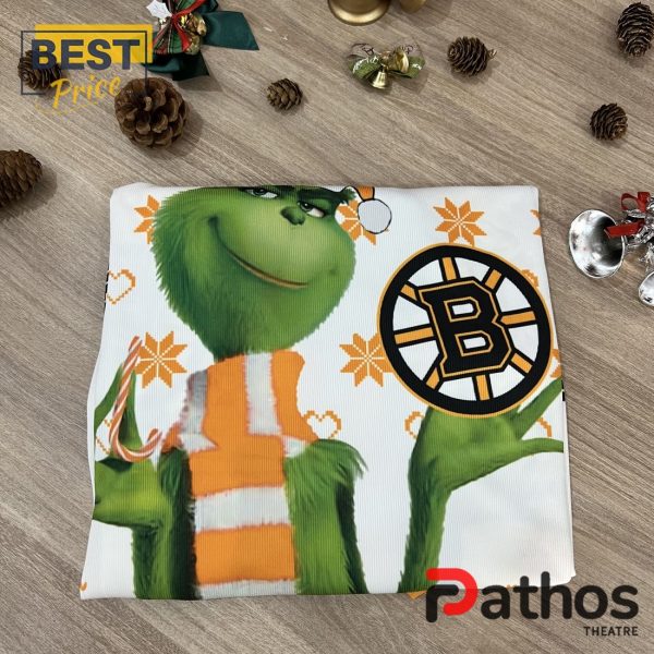 Boston Bruins The Grinch 2024 Christmas Ugly Sweater