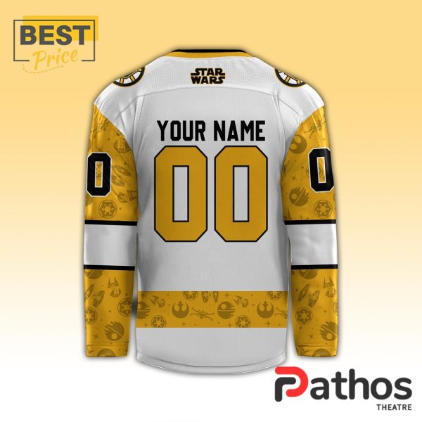 Boston Bruins x Star Wars Night White Hockey Jersey