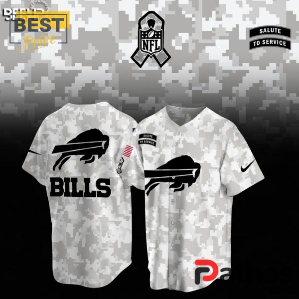 Buffalo Bills Camo 2024 Salute to Service Baseball Jersey