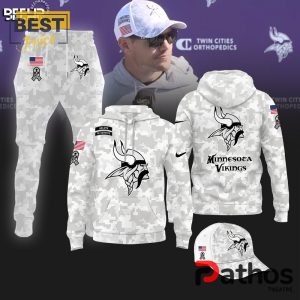 Minnesota Vikings Camo 2024 Salute to Service Hoodie, Jogger, Cap