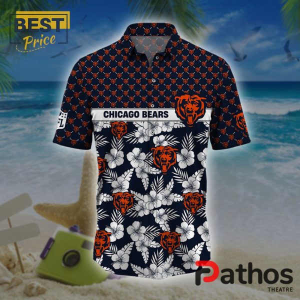 Chicago Bears NFL Palm Leaves Hawaiian Shirt