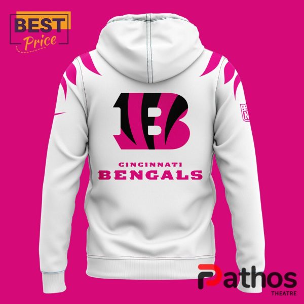 Cincinnati Bengals Breast Cancer 2024 White Hoodie