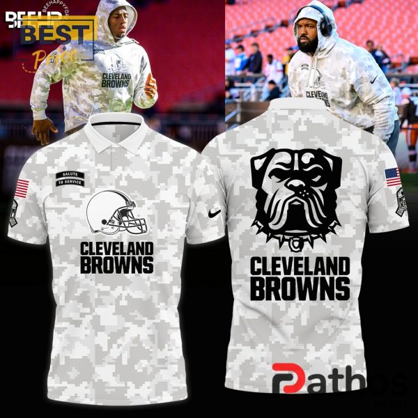 Cleveland Browns Camo 2024 Salute to Service Polo Shirt