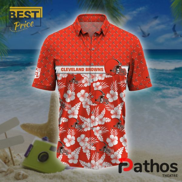 Cleveland Browns NFL Palm Leaves Hawaiian Shirt