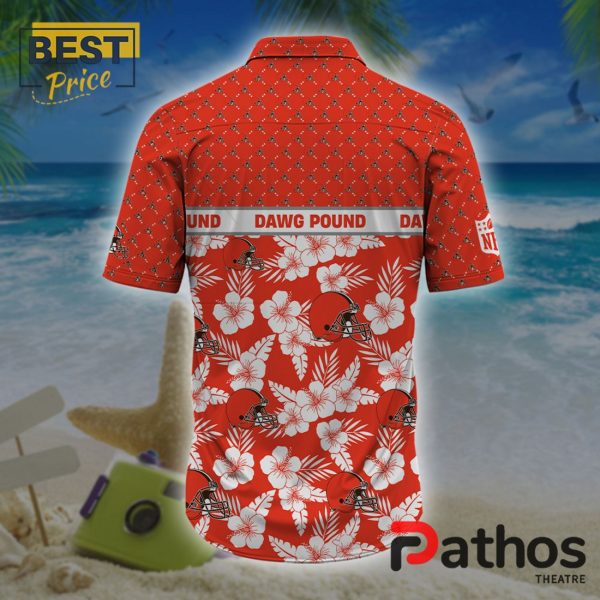 Cleveland Browns NFL Palm Leaves Hawaiian Shirt