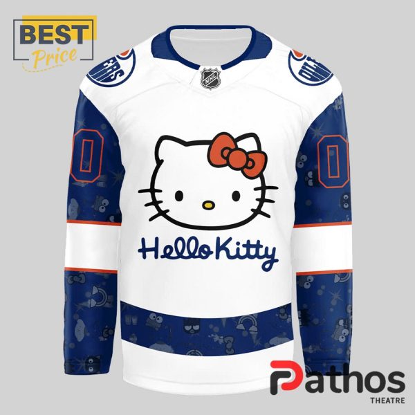 Custom Edmonton Oilers x Hello Kitty 50th Hockey Jersey