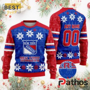 nhl new york rangers custom ugly sweater for christmas 2 jTF6x