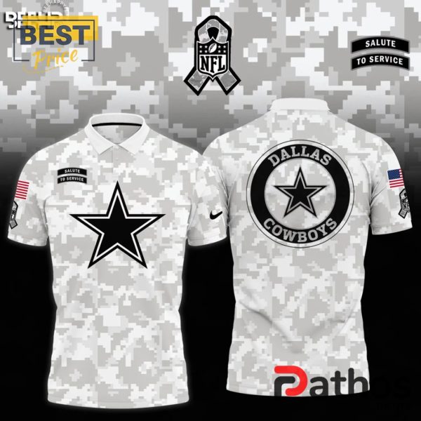 Dallas Cowboys Camo 2024 Salute to Service Polo Shirt