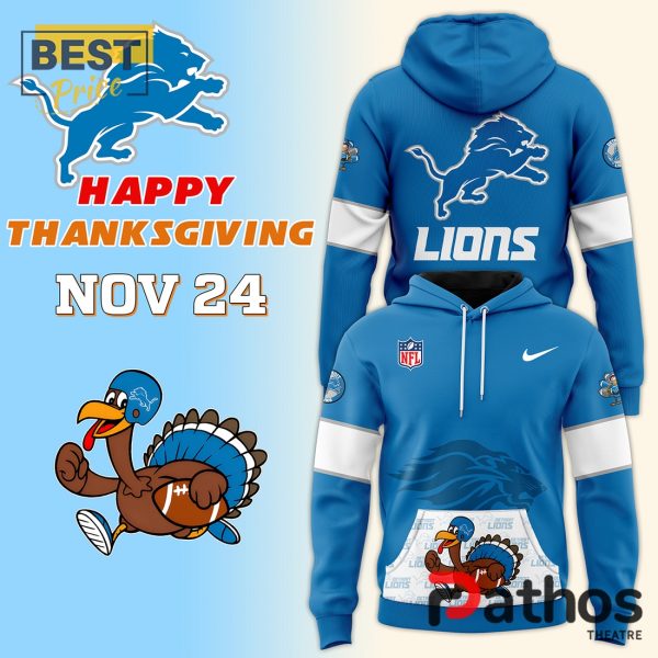 Detroit Lions 2024 Happy Thanksgiving Hoodie