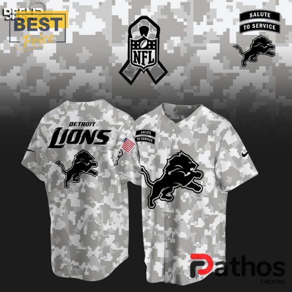 Detroit Lions Camo 2024 Salute to Service Baseball Jersey