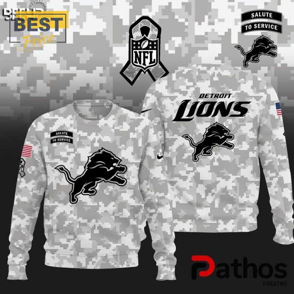 Detroit Lions Camo 2024 Salute to Service Hoodie