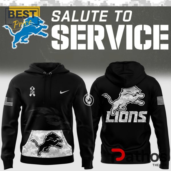 Detroit Lions Limited 2024 Salute to Service Hoodie, Cap