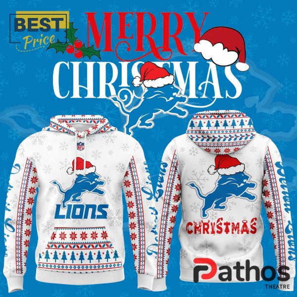 Detroit Lions Merry Christmas 2024 Hoodie