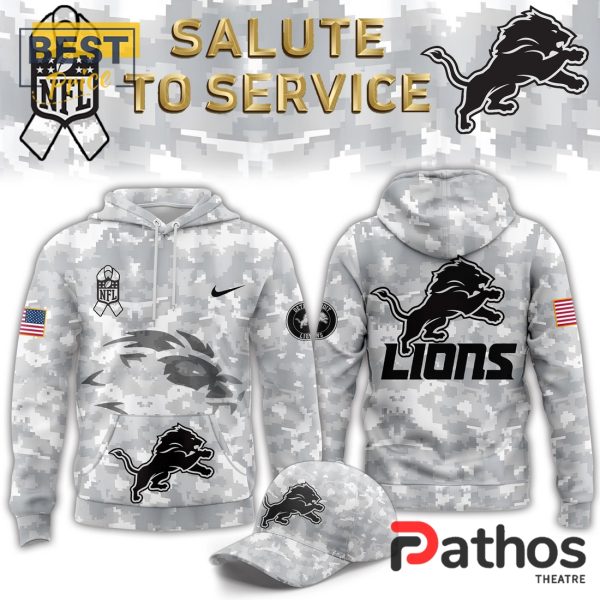 Detroit Lions Nike Camo 2024 Salute to Service Hoodie, Jogger, Cap