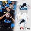 Detroit Lions Prospect Textured Stretch White Polo Shirt