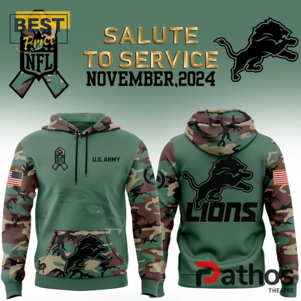 Detroit Lions Salute to Service 2024 Club Hoodie