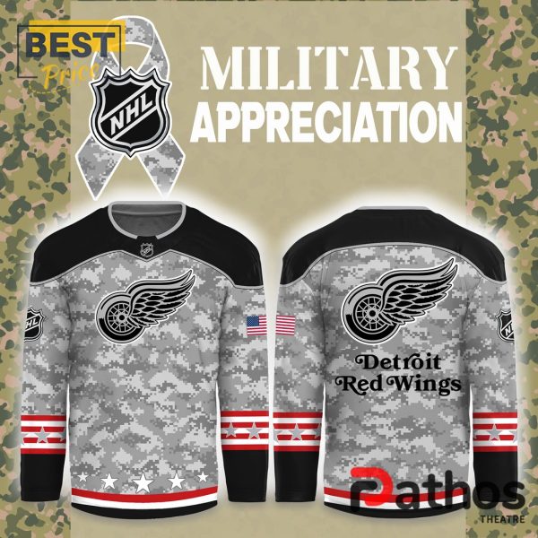 Detroit Red Wings Arctic Camo 2024 Salute to Service Hockey Jersey