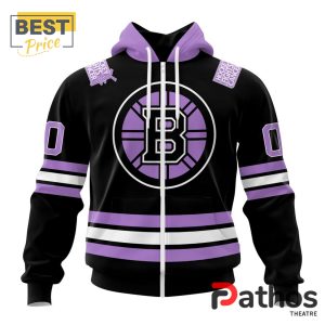 nhl boston bruins home in lavender hockey fight cancer hoodie 2 e3VLE