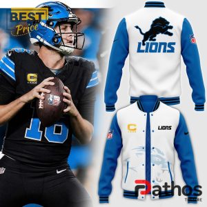 nfl detroit lions full white lightweight baseball jacket 2 k3mKi