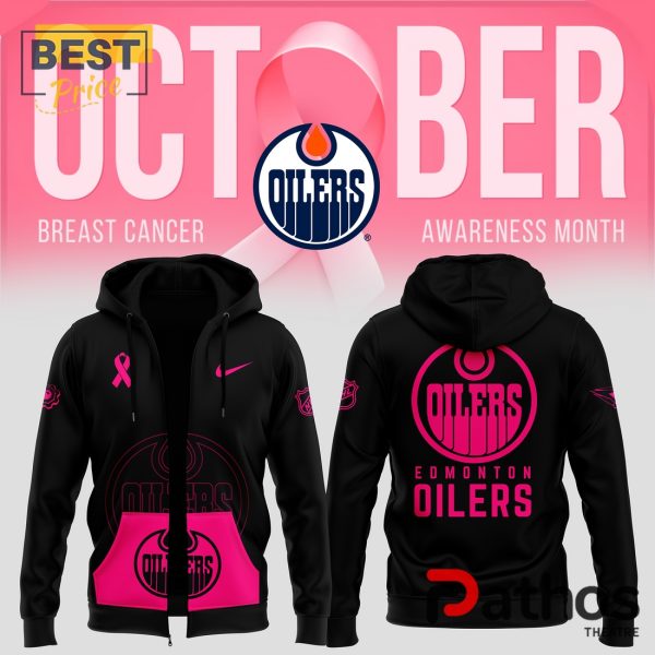 Edmonton Oilers Breast Cancer Awareness Month Hoodie