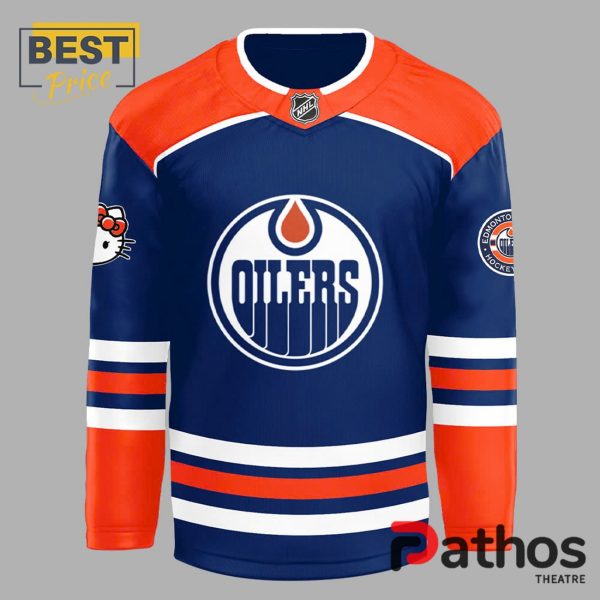 Edmonton Oilers x Hello Kitty 50th Anniversary Hockey Jersey