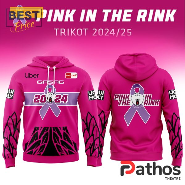 Eisbären Berlin 2024 Breast Cancer Awareness Pink Hoodie