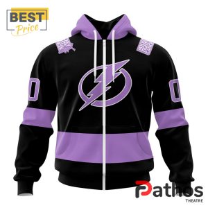 nhl tampa bay lightning home in lavender hockey fight cancer hoodie 2 go8SE