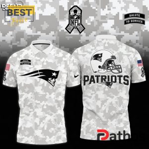 New England Patriots Camo 2024 Salute to Service Polo Shirt