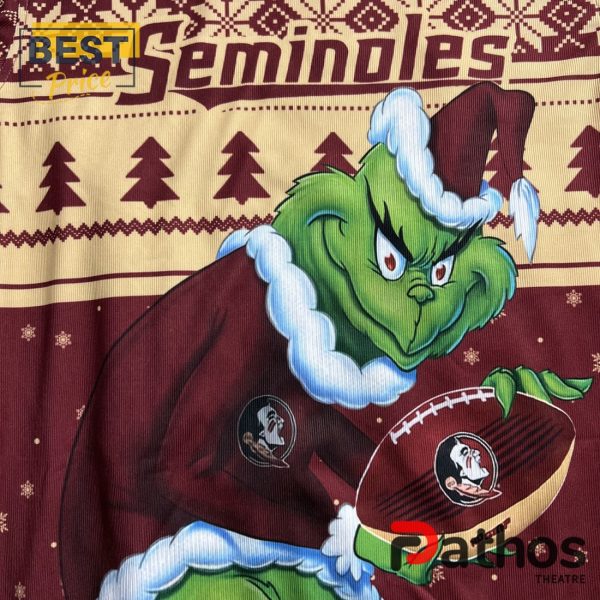 Florida State Seminoles x Grinch 2024 Christmas Ugly Sweater