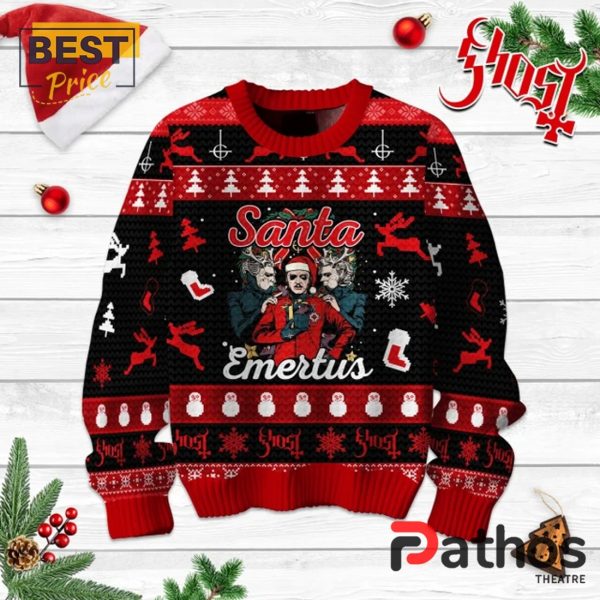 Ghost Santa Emeritus Band 2024 Christmas Ugly Sweater