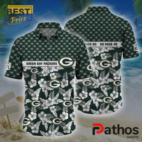 Green Bay Packers NFL Palm Leaves Hawaiian Shirt