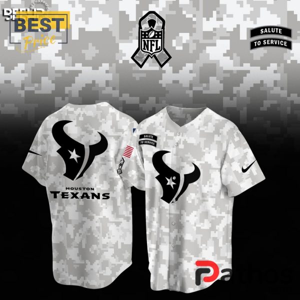 Houston Texans Camo 2024 Salute to Service Baseball Jersey