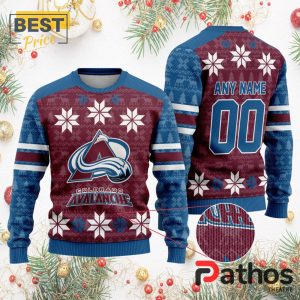 nhl colorado avalanche custom ugly sweater for christmas 2 j6f1s