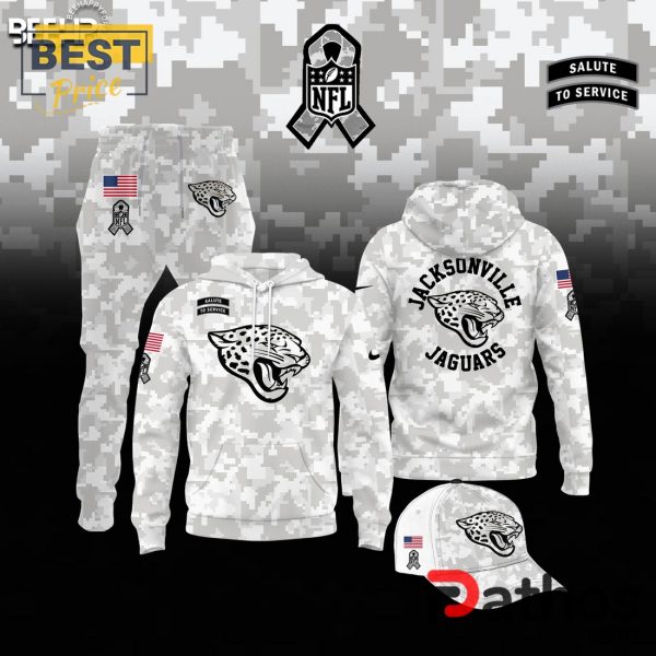 Jacksonville Jaguars Camo 2024 Salute to Service Hoodie, Jogger, Cap