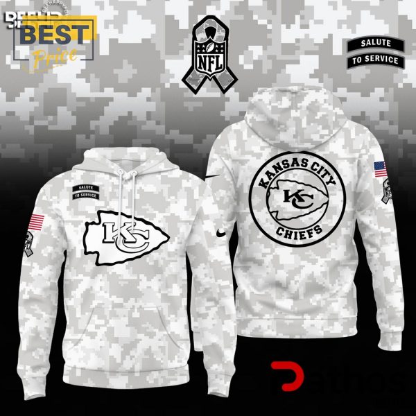 Kansas City Chiefs Camo 2024 Salute to Service Hoodie, Jogger, Cap