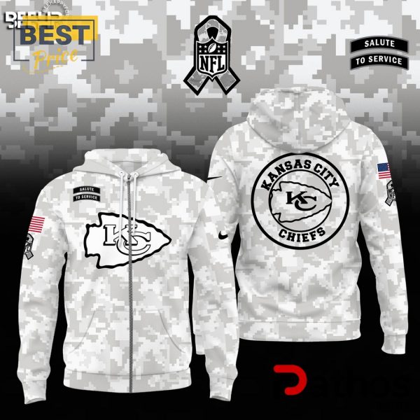 Kansas City Chiefs Camo 2024 Salute to Service Hoodie, Jogger, Cap