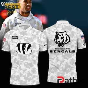 Cincinnati Bengals Camo 2024 Salute to Service Polo Shirt