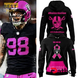 Las Vegas Raiders Breast Cancer Hoodie 2024