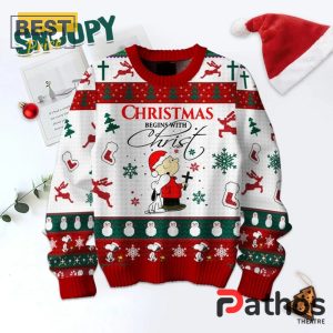 snoopy christmas begins with christ ugly sweater 2 qBYG9