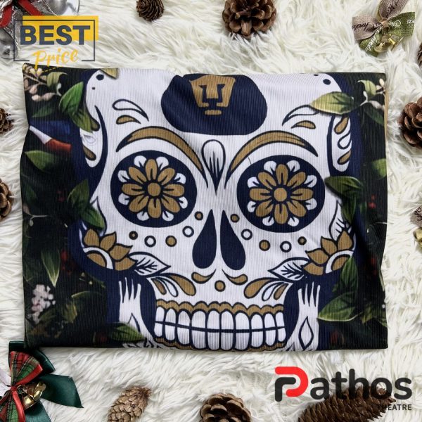 LIGA MX Pumas UNAM Sugar Skull Christmas Ugly Sweater