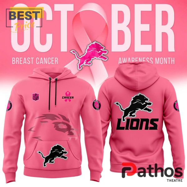 Limited Detroit Lions 2024 Breast Cancer Awareness Hoodie