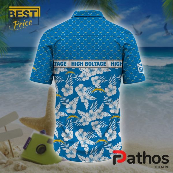 Los Angeles Chargers NFL Palm Leaves Hawaiian Shirt