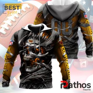 Personalized Washington Commanders NFL Skull Design Hoodie