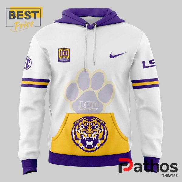 Men’s LSU Tigers 100 Years in Tiger Stadium White Hoodie